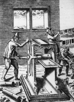 Печатный пресс в 17 веке