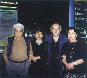 Слева направо: А. Рыбаков, М. Прицкер, С. Волков, Т. Рыбакова 1996 г