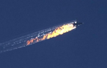 Сбитый турками русский самолет