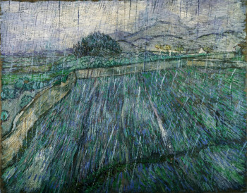 Ван Гог «Пшеничное поле в дождь»